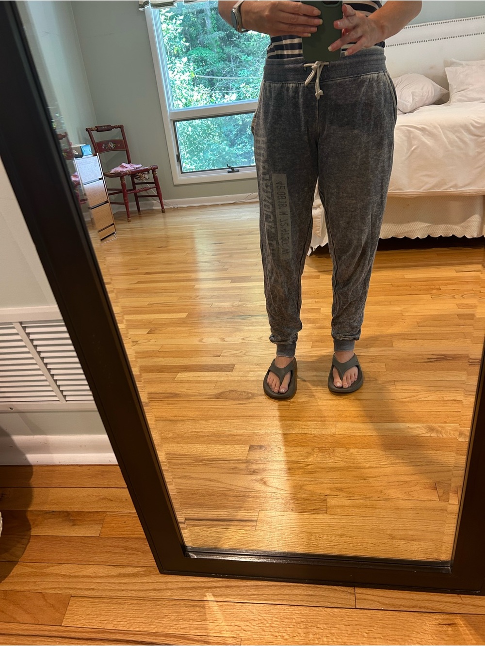 Blue 84 - Super Soft Washed Heather Blue Humarock Beach Joggers Drawstring Waist